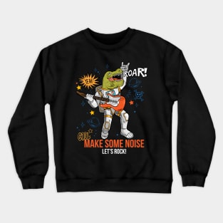 engraving cool dude in space suit rock star Crewneck Sweatshirt